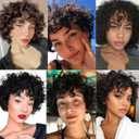 Breathable Elastic Curly Wave Human Hair Topper Clip in Silktop Topper Replacement Hair Pieces for Women with Thinning Hair Add Volume Dark Brown