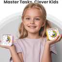 Visual Timer for Kids with Pause Function, Cute Silent Timer with Rainbow for Classroom, Teaching, Task, Kitchen, 60 Minute Countdown Time Management for ADHD (Rainbow Yellow)