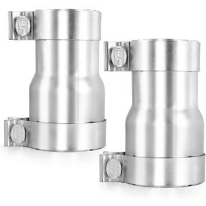 Peastorm 2.5 to 3 Inch Exhaust Adapter, 2.5" ID to 3" ID Exhaust Reducer Connector Pipe with Clamp (2pcs)