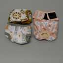 Langsprit Washable Female Dog Diapers (3 Pack) - Doggie Reusable Small Medium Large Dog Diapers for Doggy Puppy Female in Period - Highly Absorbent Dog Heat Panties (Small,Waist:0-10 inches) (Rabbit, Owl, Lion)