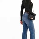 Women's Long Sleeve Rib Knit Slim Fit T-Shirt, Basic Casual Top, Underscrubs Layer, Fall Outfit (L)