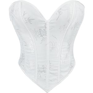 Alivila.Y Fashion Womens Sexy Vintage Renaissance Corset Bustier Lingerie (XX-Large, White Floral)