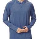 Men Long Sleeve Rash Guard Shirts, UPF 50+ UV Sun Protection Hoodie Fishing Shirts for Swimming Hiking Outdoor Running Slate Blue