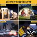 LED Work Light Rechargeable Outdoor, 13000mAh Work Flood Lights 10000LM with 4 Light Modes for Camp Essentials, IP65 Waterproof LED Lantern for Emergency, Power Outages, Car Repair, Tent