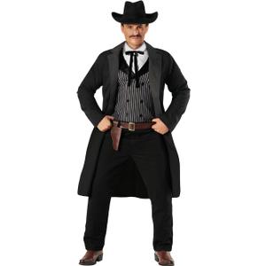 Men`s Cowboy Costume Adult Wild West Western Sheriff Gunslinger Outlaw Halloween Size Large