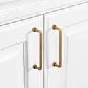 10 Pack 5 inch(128mm) Antique Brass Kitchen Cabinet Handles Cabinet Pulls Vintage Drawer Pulls Aged Gold Bronze Kitchen Cabinet Hardware Dresser Handles