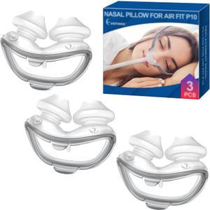 Replacement Nasal Pillows for Airfit P10 Small (3 Packs), FSA/HSA Eligible, Lighter Weight and Better Seal, Replacement CPAP Supplies with Softer Silicone