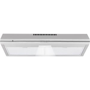 30 Inch Under Cabinet Range Hood, Stainless Steel Kitchen Vent Hood with Mechanical Push Button Control, LED Lights, Slim Under Cabinet Cooker Hood, 110V Stove Ventilation for Home Kitchen Cooking