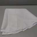 BYDOLL Table Cloth Round 48 Inch Tablecloth Fits Max38 Inch Diameter Top,White Washable Outdoor Winkle and Stain Resistant Spillproof Polyester Tablecloths for Round Tables Party Cover