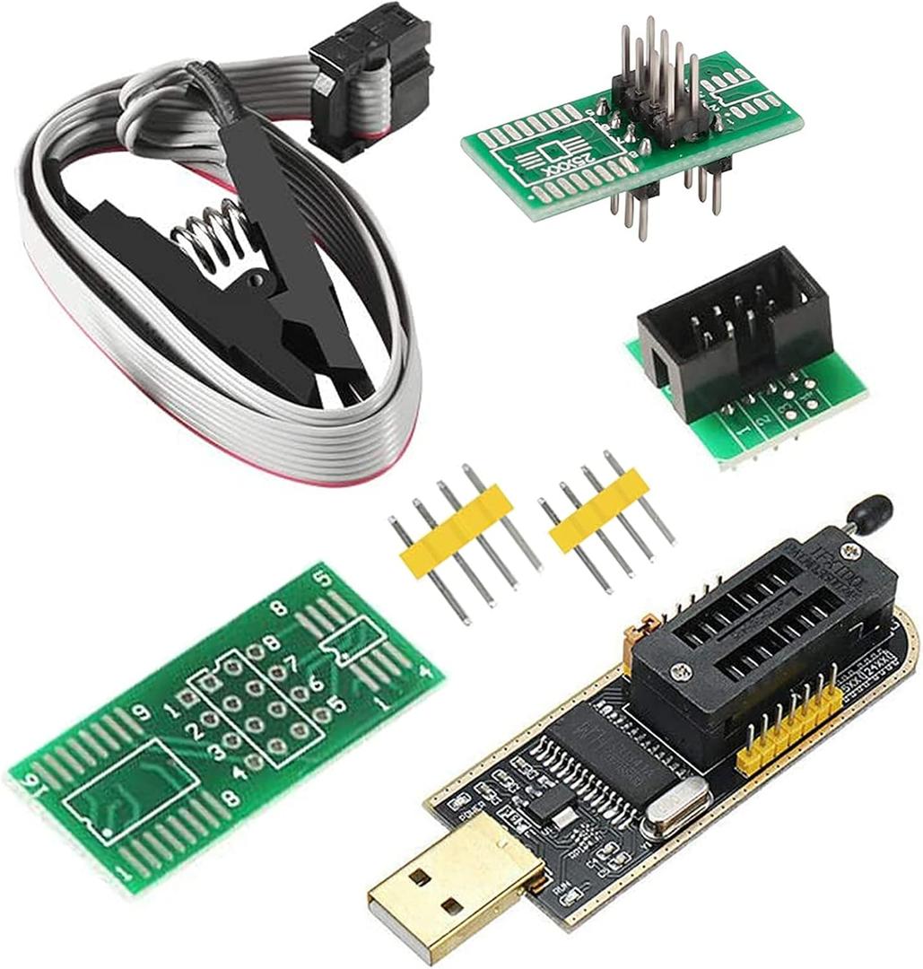 ABSOK SOIC8 SOP8 Flash Chip IC CH341A USB Programmer Flash BIOS Chip USB Programmer Module SB Programmer+SOP8 Clip+Adapter