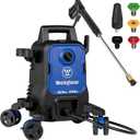 Westinghouse ePX3100 Electric Pressure Washer, 2300 Max PSI 1.76 Max GPM with Anti-Tipping Technology, Onboard Soap Tank, Pro-Style Steel Wand, 5-Nozzle Set, for Cars/Fences/Driveways/Home/Patios, Blue