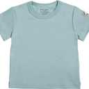 Mon Chou Premium Short Sleeve Shirt - Ultra Soft, 100% Pima Cotton Crew Neck Baby T Shirts - Organic Cotton Baby Clothes (Green)б 12-18M