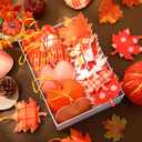 57 Pcs Fall Thanksgiving Tree Ornaments 3D Pumpkin Hanging Ornaments Felt Maple Leaf Fall Decoration for Home Farmhouse Harvest Autumn Tree Decoration