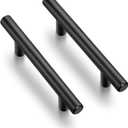 Ravinte 4 Pack 6 inch Cabinet Pulls Matte Black Stainless Steel Kitchen Cupboard Handles Cabinet Handles 3.75 Hole Center