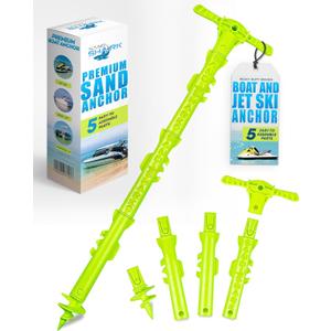 SandShark New Sport Boat Anchor and Jet Ski Anchor. Shallow Water Anchor Pole for Boat and PWC. Sand Anchor Kit for Boat and Kayak Anchor System. Easy Storage, High-Strength ABS