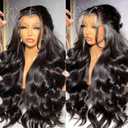 Body Wave Lace Front Wigs for Black Women, Long Glueless Lace Front Wig with Pre Plucked Natrural Hairline and Baby Hair for Women (Body Wave Wigs 26")