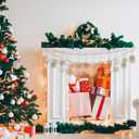 2 Pcs 6.5ft Christmas Snowflake Garland Banner, Rustic Winter Wooden Snow Banner Hanging Ornament Party Decorations for Fireplace Mantle Xmas Tree Home Mantel Fireplace Window Decor