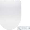 SmartBidet SB-1200 Luxury Advanced Electric Smart Bidet Round White Toilet Seat with Remote control, Endless Warm Water with LED Night Light, Slim Profile