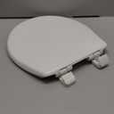 Mayfair Caswell Modern Slow Close Toilet Seat, Durable Plastic, Round, White