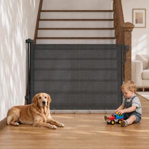 Cumbor 37-55" Retractable Baby Gates for Stairs & Doorways, Indoor Outdoor