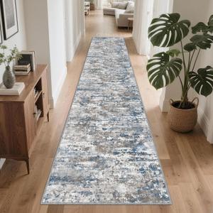 Runners for Hallways Ultra Non-Slip 2x10 Long Runner Rugs Washable Abstract Tear and Stain Resistance No Pile Lightweight Modern Rug Runners for Entryway, Kitchen, Walkway, Entrance, Multi
