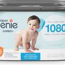 The Diaper Genie Jumbo+ Square Refill, with continuous film, can hold up to 1080 newborn-sized diapers per refill. (Blue)