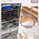 5-Pack Borosilicate Glass Containers with Tempered Lids, 35.2oz/4.4 Cup Airtight Meal Prep Set, Microwave/Freezer Safe (Pink)