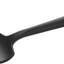 STAUB Silicone Spatula Turner, Perfectly Angled for Lifting Pancakes, Sandwiches and Picking up Veggies Durable BPA-Free Matte Black Silicone, Acacia Wood Handles, Safe for Nonstick Cooking Surfaces