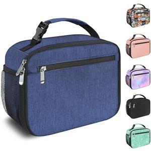 Kids Lunch Box for Boys Girls Lunch Bag Insulated Durable Lunchbox Children Lunch Tote Bag for School Dark Blue