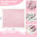 Breling Bow Sherpa Throw Blanket 50"x 60" Coquette Plush Thick Warm Soft Cute Blanket for Bed Sofa Couch Aesthetic Preppy Bedding Stuff Room Decor Gifts for Fall Thanksgiving Christmas (Pink)