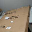 34" Fold in Half Square Folding Table, Plastic Square Card Table, Game for Puzzles Crafting Fold in Half Camping Table Utility use for Indoor Outdoor Picnic Party