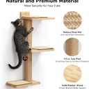 FUKUMARU Cat Wall Shelves, 3 in 1 Transformable Cats Scratching Post Wall Mounted, DIY Kitten Walls Jungle and Perch Platform Supplies, Suit for Climb, Play, Nap, Scratch
