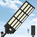 15000W Large Solar Street Lights Outdoor Waterproof, Heavy Duty Solar Parking Lot Lights with Remote Control and Motion Sensor, Pole or Wall Mount, for Outside Commercial Yard Driveway Garage, Large Light 1 Pack