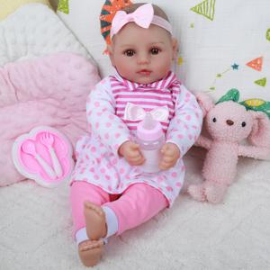 WOOROY Baby Doll, 18 inch Cute Realistic Baby Dolls Large Soft Body Baby Doll, Real Life Baby Dolls with Accessories for 3+ Year Old Girls Gifts, Pretend Play, Collection