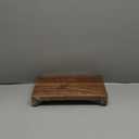 Wood Pedestal Stand 12x7x1.8 inches, Farmhouse Wood Riser, 100% Natural Acacia Wood, Non-Slip Bottom, for Bathroom Kitchen Counter Sink, Display Decorative for Plant Bottle Candle (Rectangular)