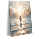 Jesus Walking on Water Canvas Wall Art Christian Bible Stories Wall Decor Pictures Modern Religious Posters Prints for Living Room Bedroom Church Home Decorations 12inx16in Ready to Hang
