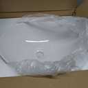 KES Bathroom Vessel Sink, 16" x 13" Oval Vessel Sink for Bathroom Vanity Countertop, Glossy White Ceramic Bowl Sink Egg Shape Above Counter, Modern Look, Crafted to Endure, BVS124