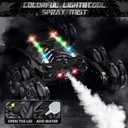 8WD Remote Control Car,2.4GHz Gesture Sensing RC Stunt Car,Cool Spray Rotation RC Car with Lights and Music,All Terrain Toys for Ages 5-7 Birthday Gifts for Boys Girls(Black)