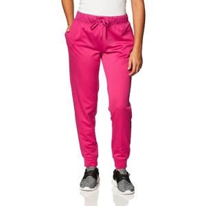 Hanes Womens Sport Performance Fleece Jogger Pants with Pockets (Large, Fresh Berry Solid/Fresh Berry Heather)