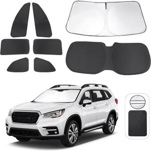 TINGLU Window Shades for Subaru Ascent Touring 2019-2026 Accessories Car Side Full Windows Rear Triangular Windshield Sun Shade Sun UV Rays & Privacy Protection for Camping,Napping,and Relaxing 8PCS