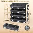 Toy Storage Organizer with 3 Shelves and 12 Bins, Bookshelf/Bookcase, Kids Bin Shelf, Toys Box for Playroom Organization for Bedroom & Room, 47.4" W, XX-Large