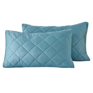 evoLive Elastane Cooling Diamind Quilted Standard, Full/Queen Sham 20"x30" Set of 2 with Envelope Closure (Blue, 20"x30" Standard)
