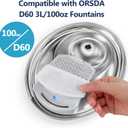 ORSDA Cat Water Fountain Parts Lid Replacement ONLY for ORSDA Pet Fountains D60 3L/100oz -Not for D30 D36 D66 (Lid)