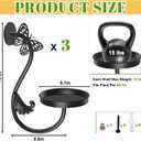 Wall Plant Holder Indoor, Metal Hanging Planters Hanger Floating Flower Display Stand for Window, Plant Shelves Hanging Plant Holder Window Plant Hanger Plant Decor Black (Butterfly-3Pc)
