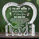 Mothers Day Mom Gifts, Gifts for Mom from Daughter Son K9 Crystal Keepsake Birthday Gifts for Mom Anniversary Christmas Mama to My Mom Best Presents