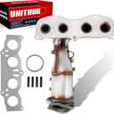 Exhaust Manifold Catalytic Converter Front 47107 674-044 Compatible for Toyota Camry Solara 2.4L L4 2006 2007 2008 2009 Direct Replacement (EPA Compliant)
