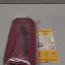 Sunolga 38" Weighted Door Draft Stopper, Right Angle Triangular Column Sound Proof Draft Guard, Wine Red