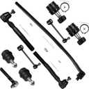 SCITOO 10pcs Suspension Kit For 2007-2017 For Jeep Wrangler w/Suspension Parts Lower Upper Ball Joint Sway Bar Link Inner Outer Tie Rod End