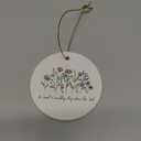 12 Set Christmas Friend Ornaments Friendship Gifts Bulk for Women Friendsmas Party Favors Ceramic Two Sided Hanging Decorations with Sheer Organza Bags for Women Female Sister Sisterhood