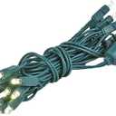 Novelty Lights 10 Light LED Christmas Mini Light Set, Outdoor Curtain Wreath Craft Bottle String Lights, Warm White, Non-Connectable, Green Wire, 5 Feet